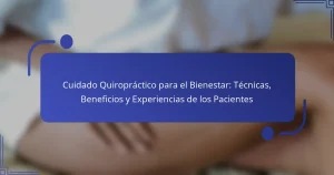 Cuidado Quiropráctico para el Bienestar: Técnicas, Beneficios y Experiencias de los Pacientes