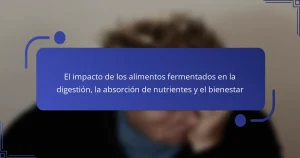 El impacto de los alimentos fermentados en la digestión, la absorción de nutrientes y el bienestar
