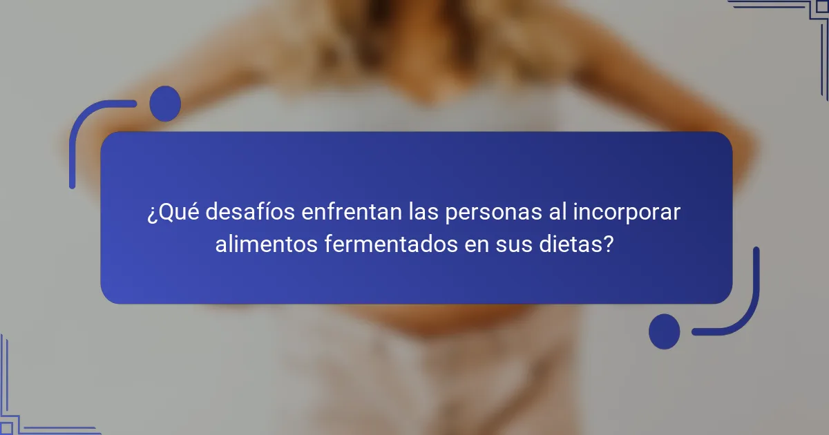 ¿Qué desafíos enfrentan las personas al incorporar alimentos fermentados en sus dietas?